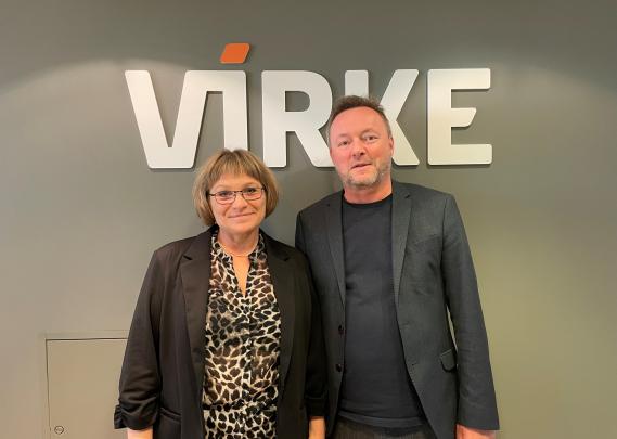 Forhandlingsleder i Virke Ann Torunn Tallaksen og forhandlingsleder for Unio Eirik Rikardsen