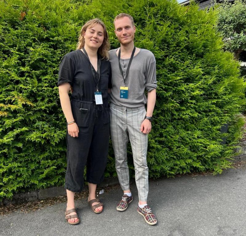 Leder Sigrid Husøy Larsen og nestleder Daniel Tørresvoll Stabu